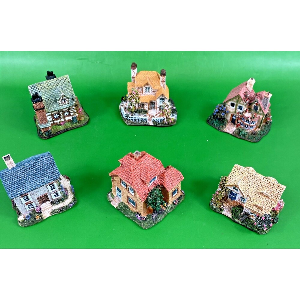 Set of 6 Unique Country Christmas Cottages 2" Historic Homes